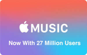 Apple Music 27 million users