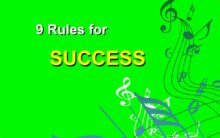 9 rules for sucess